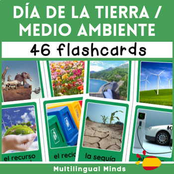 Preview of EARTH DAY FLASHCARDS in Spanish - EL MEDIO AMBIENTE