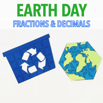 Preview of EARTH DAY FRACTIONS AND DECIMALS PROJECT