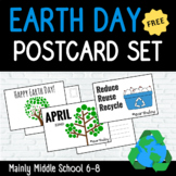EARTH DAY Fill In POSTCARDS (BW & COLOR)