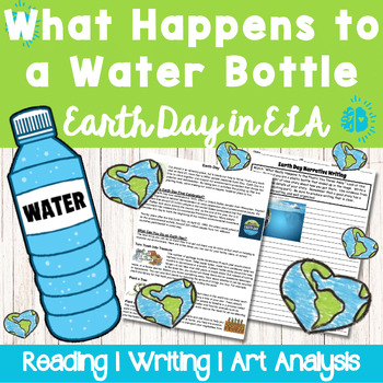 Preview of EARTH DAY IN ELA Reading Writing Activity Display What Happens to a Water Bottle