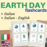 EARTH DAY ITALIAN FLASH CARDS | Italian flashcards Earth D