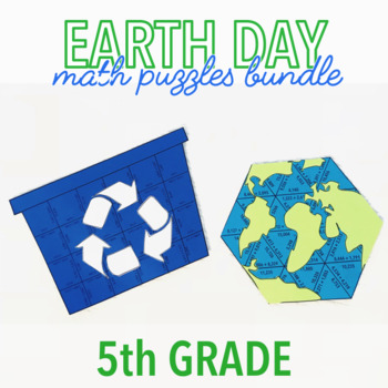 Preview of EARTH DAY MATH ACTIVITIES - FIFTH GRADE BUNDLE