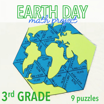 Preview of EARTH DAY MATH ACTIVITIES - THIRD GRADE GLOBE