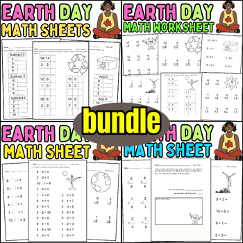 Preview of EARTH DAY MATH ACTIVITY WORKSHEET ADDITION MULTIPLICATION DIVISION WORD PROBLEM