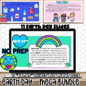 Preview of EARTH DAY MEGA Bundle|Slides|Posters|Printables|Crowns|Coloring|Crafts+BONUS