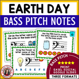 EARTH DAY Music Activities - Bass Clef Notes Worksheets an