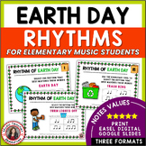 EARTH DAY Music Activities - Rhythm Worksheets - Elementar