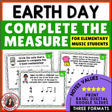 EARTH DAY Music Lesson Activities - Rhythm Worksheets for 