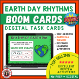 EARTH DAY Music Rhythm Activities - BOOM Cards™ Digital Ta