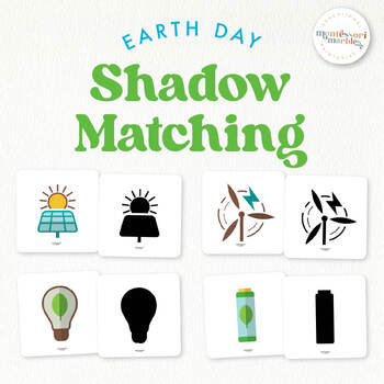 Preview of EARTH DAY Shadow Matching, Silhouette Matching, Montessori Inspired