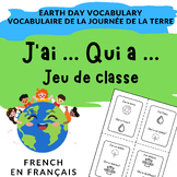 EARTH DAY Theme French Vocabulary Game for Oral Practice -