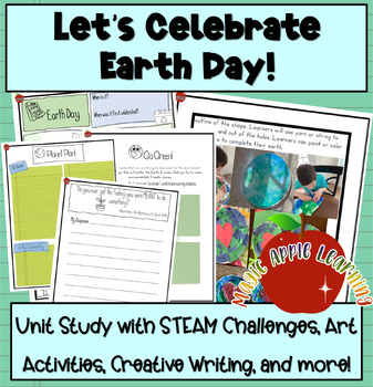 Preview of Celebrate Earth Day Unit Study Earth Day Activities, STEM, Holiday Learning