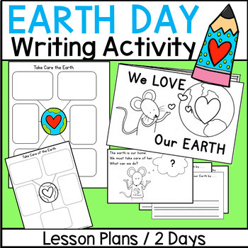 Preview of EARTH DAY Writing Activity Book and Graphic Organizer Inc. Lesson Plans