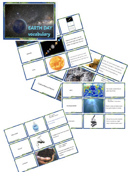 Preview of EARTH DAY matching cards PLUS vocabulary study GRADES 4 -6 all ability levels