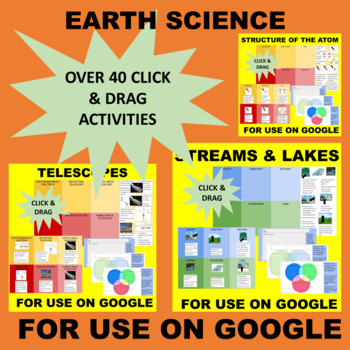 Preview of EARTH SCIENCE Distance Learning GOOGLE Sort and Match BUNDLE