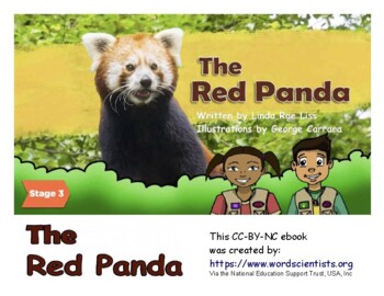 Preview of EARTH SCIENCE EBOOK: WILDLIFE CONSERVATION, THE RED PANDA, GRADES K, 1, 2, 3