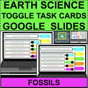 Preview of EARTH SCIENCE Fossils TOGGLE TASKS GOOGLE SLIDES DISTANCE LEARNING