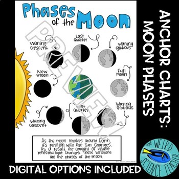 Preview of EARTH SCIENCE SCAFFOLDED NOTES/ANCHOR CHART: Phases of the Moon