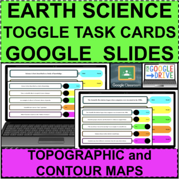 Preview of EARTH SCIENCE Topographic Maps Contour TOGGLE TASKS GOOGLE DISTANCE LEARNING