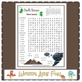 EARTH SCIENCE Word Search Puzzle Handout Fun Activity