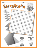 EARTHQUAKE Word Search Puzzle Worksheet Activity - 3rd, 4t