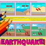 EARTHQUAKES, Plate Boundaries, and Faults Coloring Page