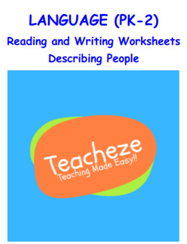 Preview of EASEL READY! Reading and Writing Worksheets, Describing People, Online Or Paper