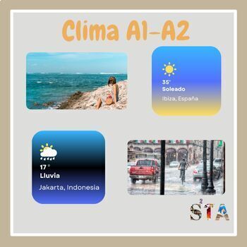 Preview of EASEL TIEMPO/CLIMA A1-A2