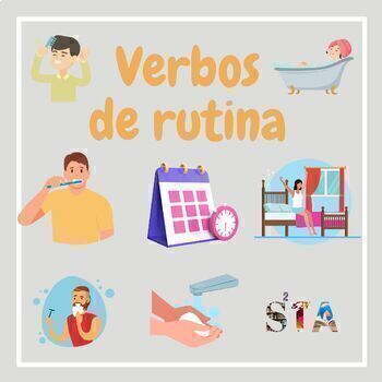 Preview of EASEL VERBOS DE RUTINA UTILIZANDO PRONOMBRES REFLEXIVOS A1/A2