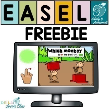 Preview of EASEL  Where's the monkey? Preposition skills.