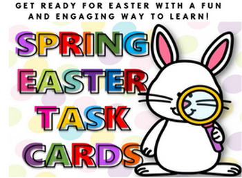 Preview of EASTER 100 ACTIVITY MATH LITERACY TASK CARD