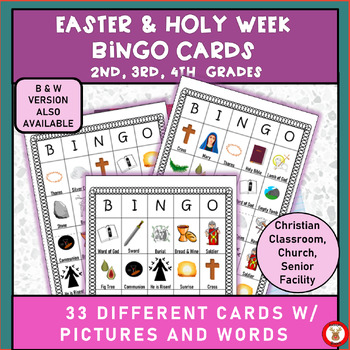Preview of EASTER AND HOLY WEEK BINGO CARDS