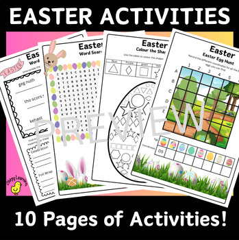 Preview of EASTER Activities Bundle NZ, 10 pages - literacy, maths, art, Easter basket