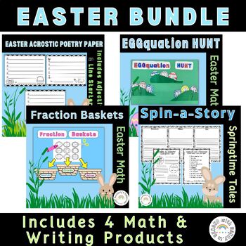 Preview of EASTER BUNDLE- Math & Writing
