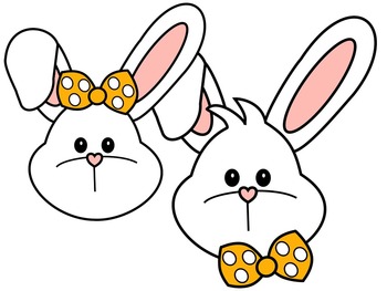 Bunny Face Clipart Black And White - Bunny Face Clip Art Black And