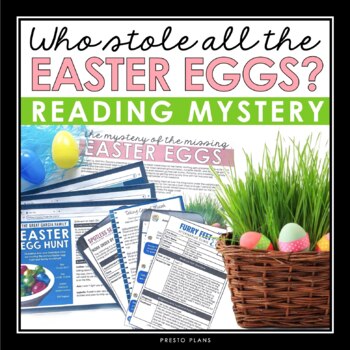 Preview of Easter Close Reading Mystery Inference Activity - Who Stole the Easter Eggs?