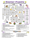 EASTER CROSSWORD PUZZLE - Quiz with Clues/Definitions & Word Bank