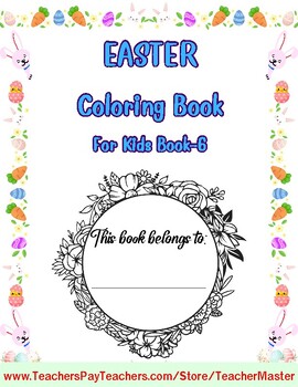 Preview of EASTER Coloring Activity For Kids Book-6 , By TeacherMaster Store