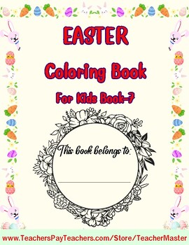 Preview of EASTER Coloring Activity For Kids Book-7 , By TeacherMaster Store