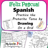 EASTER EDITION!  SPANISH PRETERITE TENSE Draw on Grid