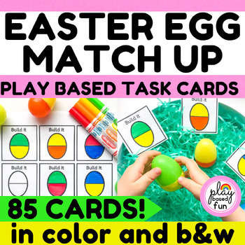Preview of EASTER EGG MATCHING TASK BOX ACTIVITY, FINE MOTOR TASK CARDS, SPECIAL EDUCATION