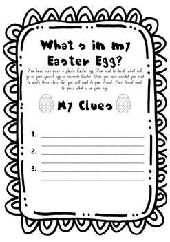 EASTER EGG WRITING ACTIVITY by Mrs Moussa's TpT Store | TPT