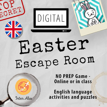 Preview of EASTER Escape Room - Digital English language activities and puzzles