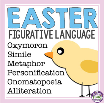 Preview of Easter Figurative Language Assignment - Literary Devices Worksheet Activity