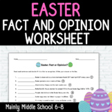 EASTER Fact and Opinion Worksheet