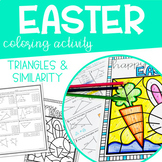 EASTER Triangles and Similarity Coloring Activity Geometry