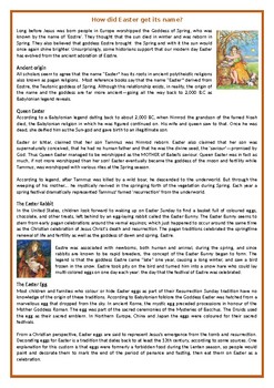 Preview of EASTER History Bundle - Reading Comprehension