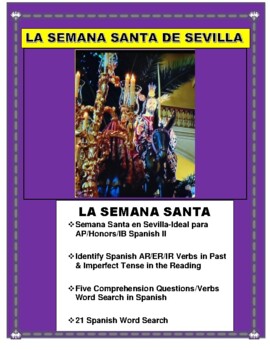 Preview of PASCUA DE SEVILLA- Easter in Seville - PRETERITE-AP/Spanish II-Pascua