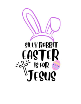 Preview of EASTER IS FOR JESUS PNG PURPLE EARS