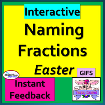 Preview of EASTER Introduction to Fractions - Fraction Bar Math Review Activity - DIGITAL